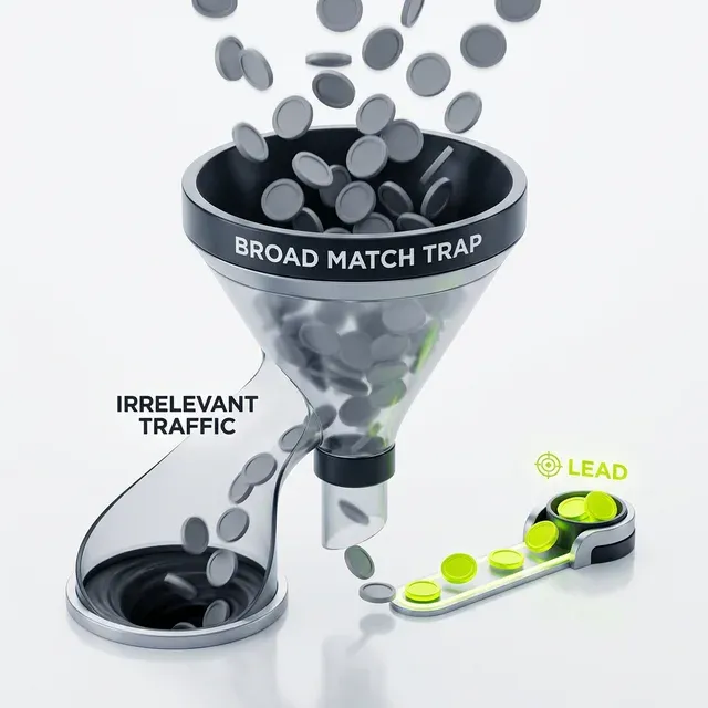 Die Broad Match Falle in Google Ads - Kostenfalle vermeiden