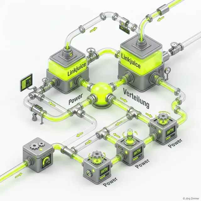 Linkjuice (Linkkraft) 3D Infografik