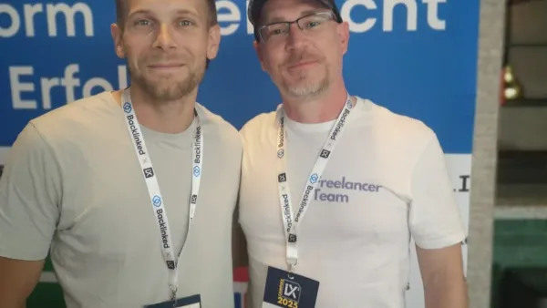 Jörg Zimmer und Nico Kavelar von SE Ranking auf der Campixx