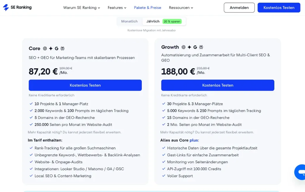 SE Ranking Preise erklärt - Jörg Zimmer analysiert die Kosten